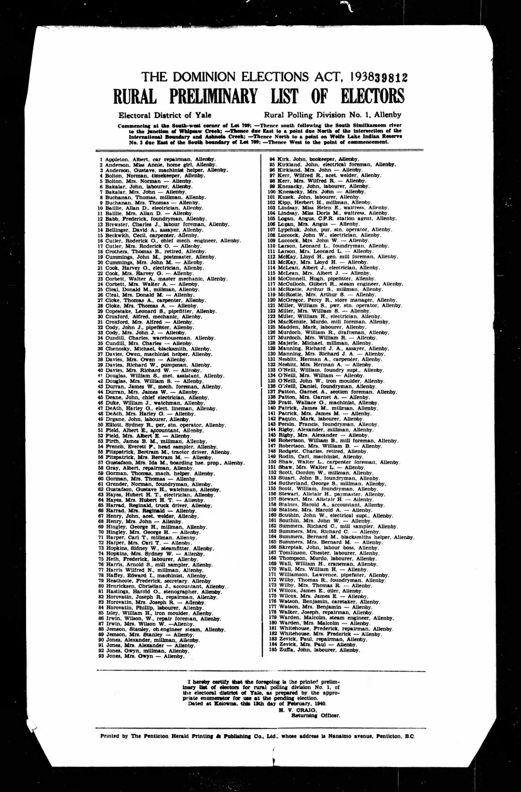 1940 Similkameen Voters List_0001