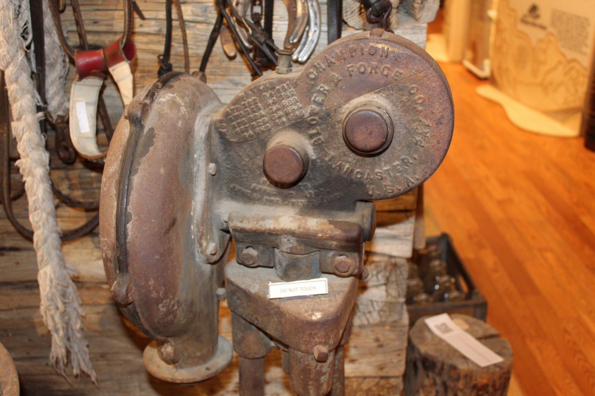 A blacksmith's blower.