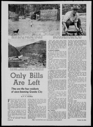 Vancouver Sun Article, 1954