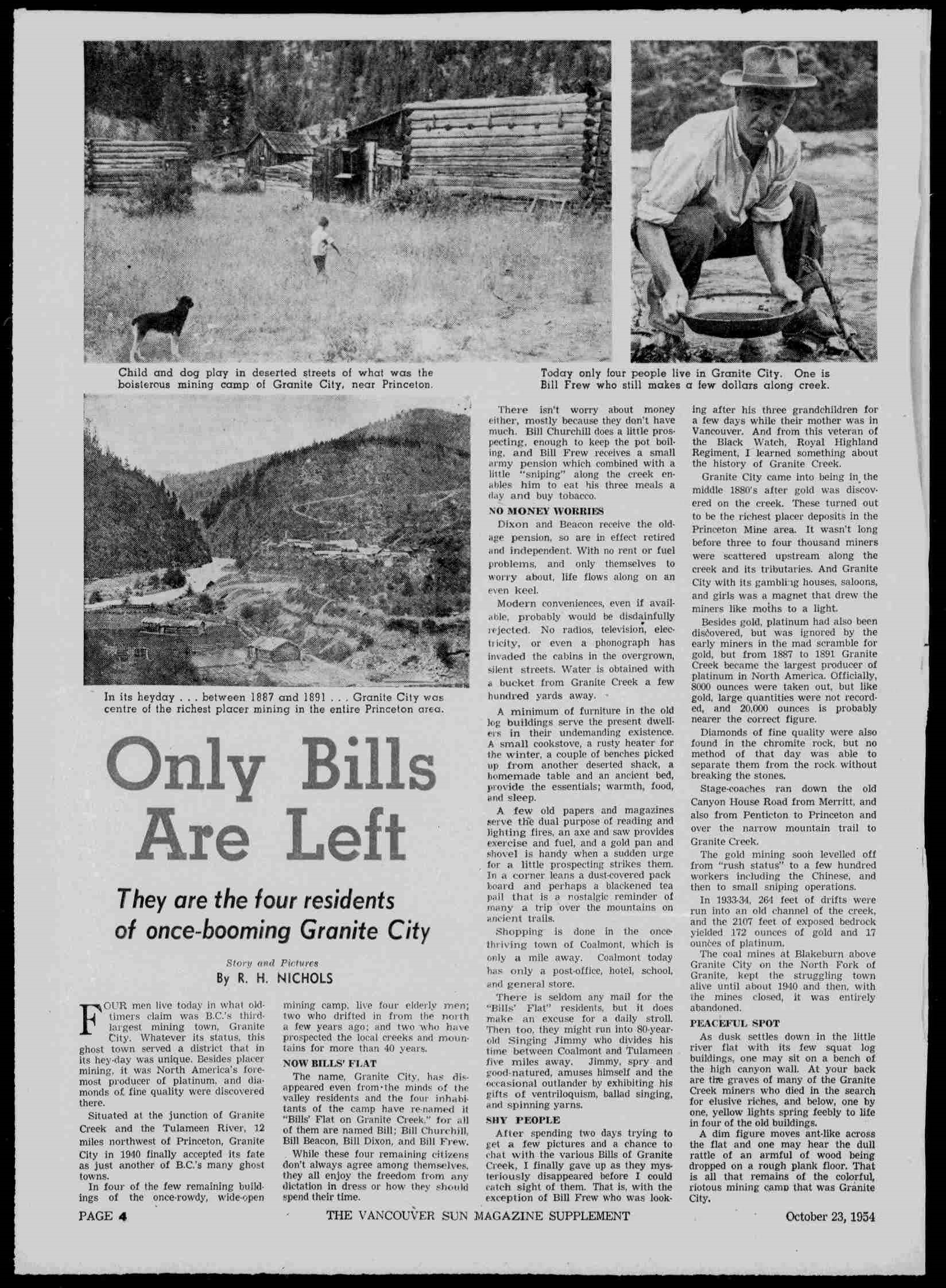 Vancouver Sun Article, 1954