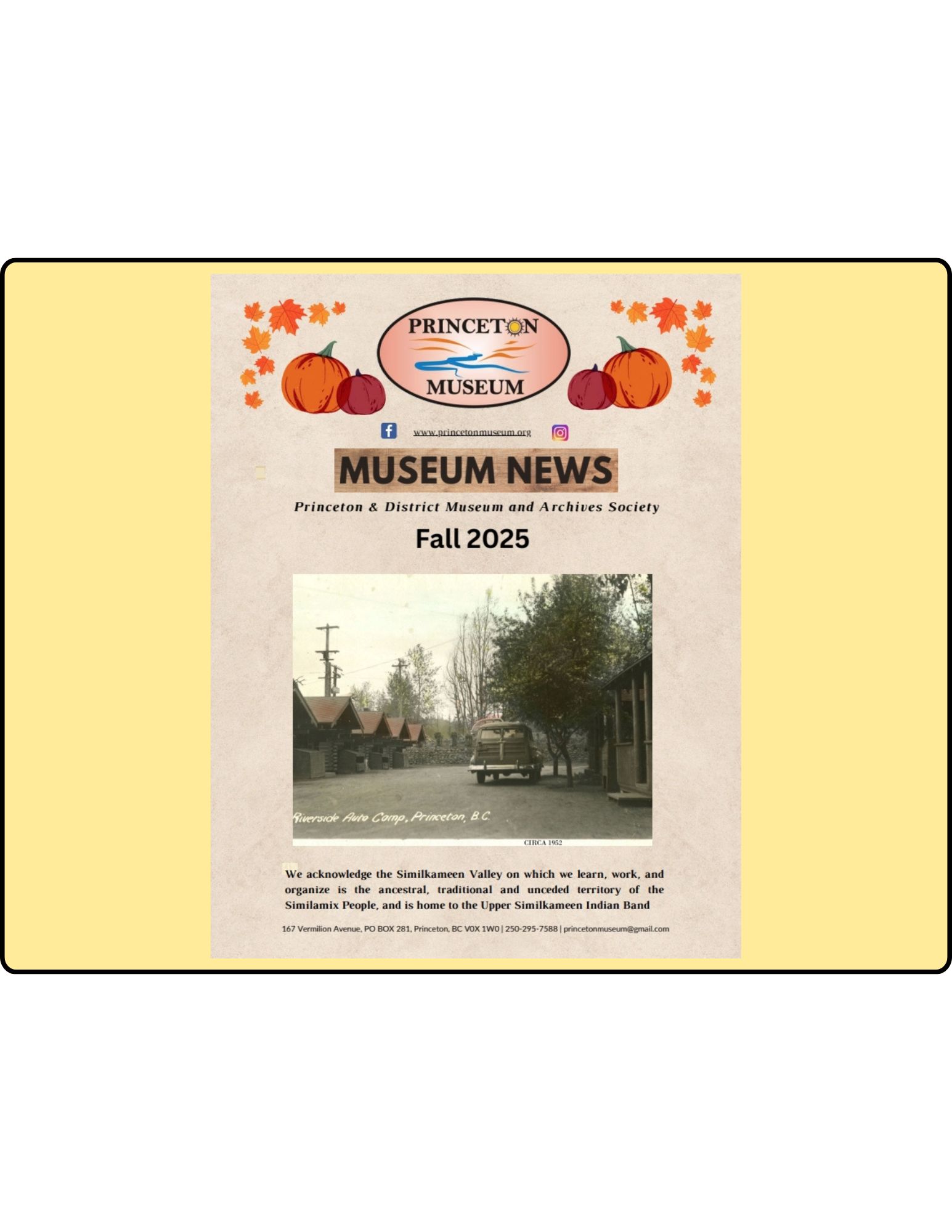 Fall 2025 newsletter cover